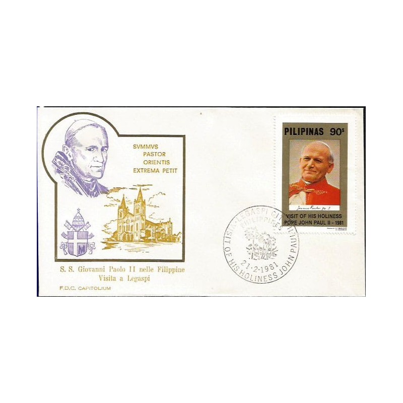 Filipiny 1981, Papież Jan Paweł II. Datownik
