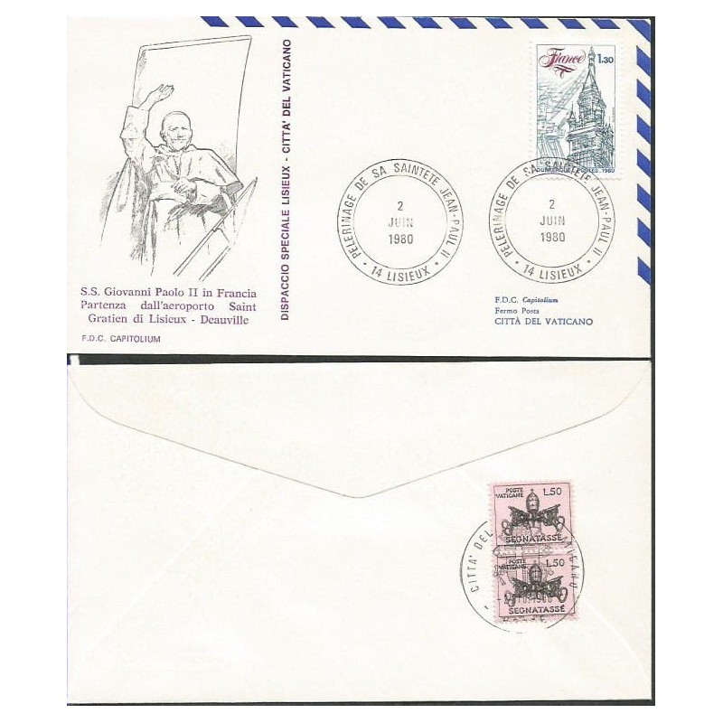 Francja 1980, Papież Jan Paweł II. Lot do Watykanu