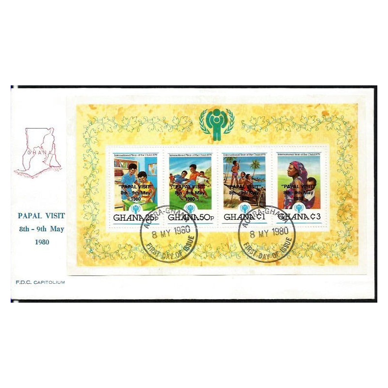 Ghana 1985, Papież Jan Paweł II. FDC
