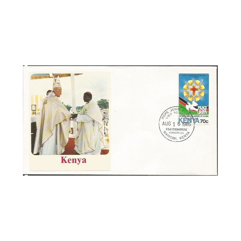 Kenia 1985, Papież Jan Paweł II. Datownik