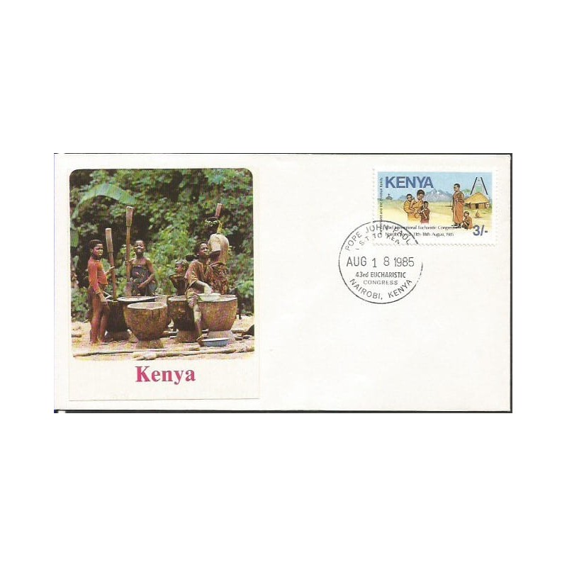 Kenia 1985, Papież Jan Paweł II. Datownik