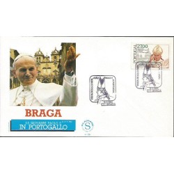 Portugalia 1982, Papież Jan Paweł II. Datownik