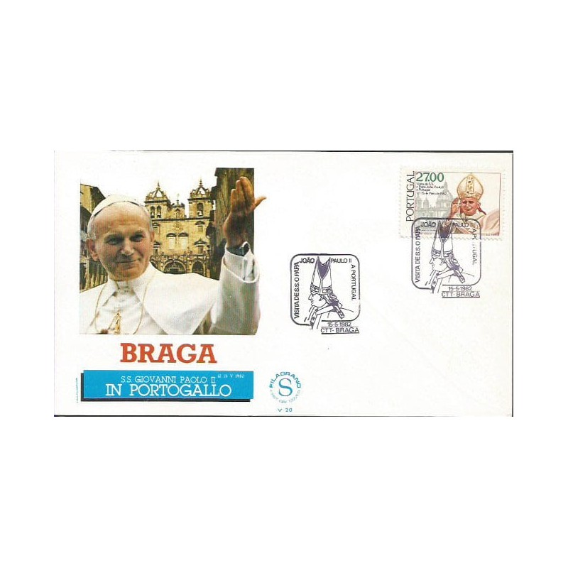 Portugalia 1982, Papież Jan Paweł II. Datownik