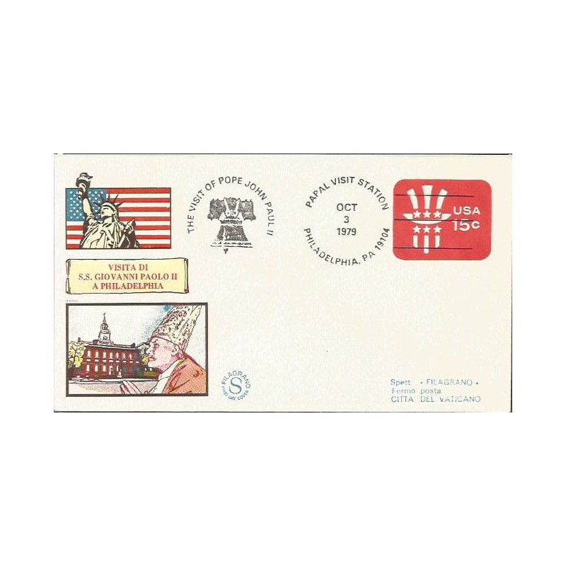 USA 1979, Papież Jan Paweł II. Datownik