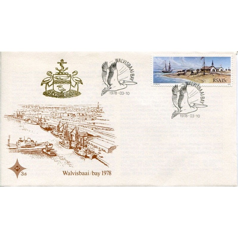 RPA 1978, Ptak pelikan, Walvis Bay. FDC