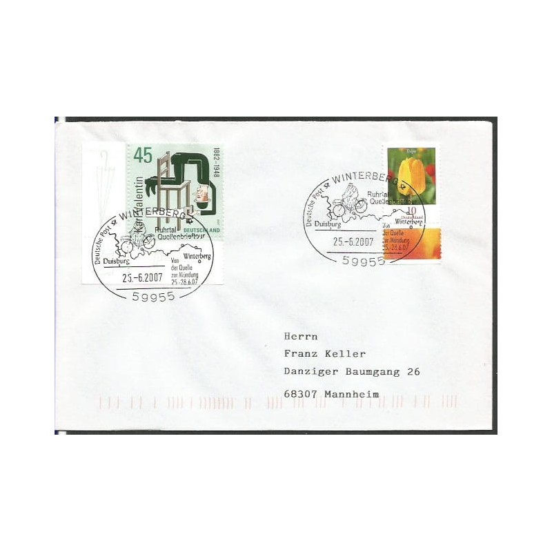 Niemcy 2007, Kolarstwo, rower, listonosz. Weinberg
