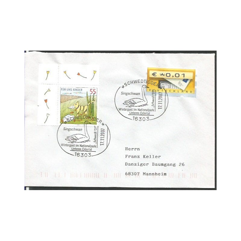 Niemcy 2007, Ptak łabędź, Odra. Schwedt