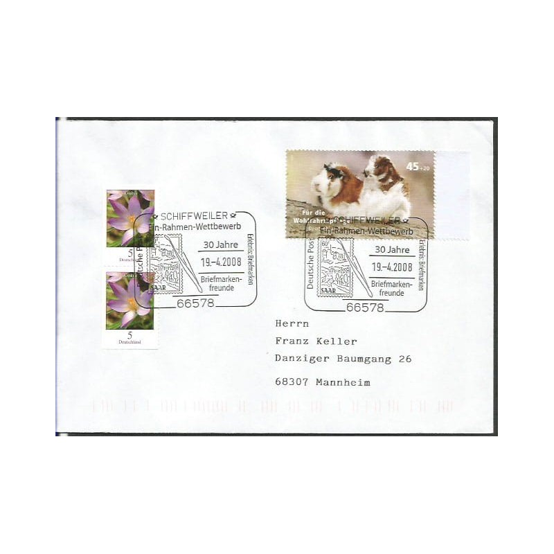 Niemcy 2008, SAAR, znaczek, pęseta. Schiffweiler