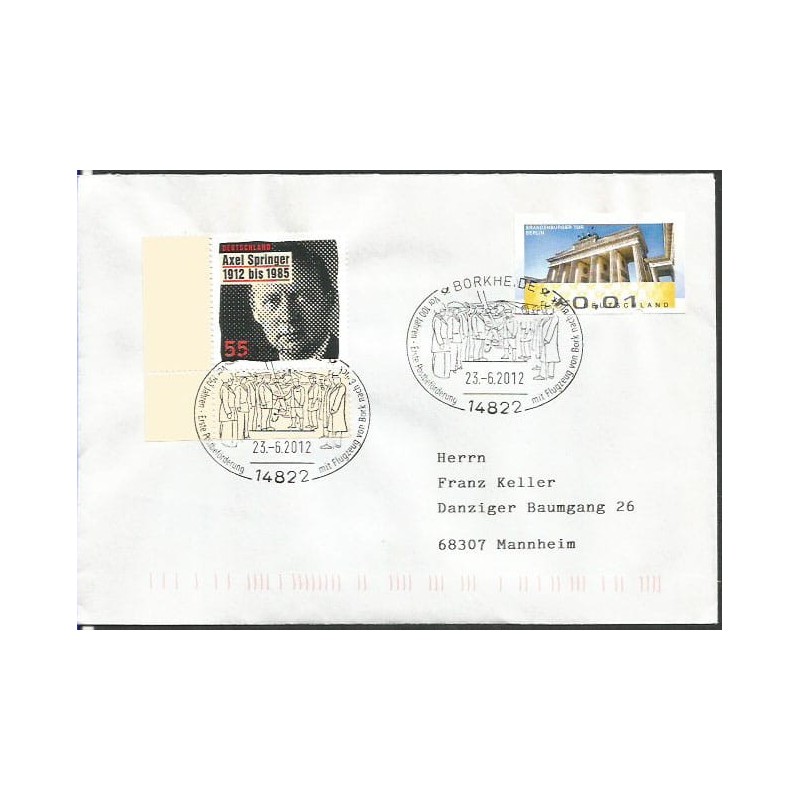 Niemcy 2012, Lotnictwo, poczta lotnicza, 100 lat. Borkheide