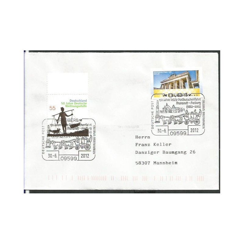 Niemcy 2012, Słup i dyliżans pocztowy. Freiberg