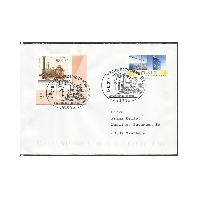 Niemcy 2013, Kolej, dworzec. Schwedt