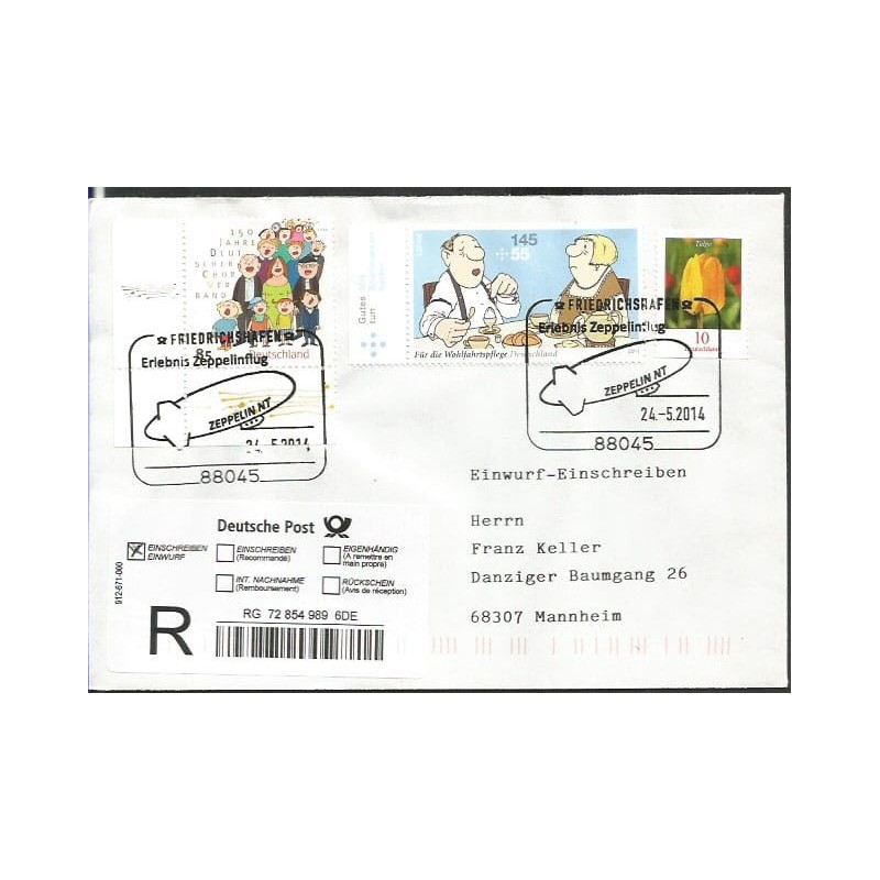 Niemcy 2014, Zeppelin, sterowiec. Friedrichshafen, polecony