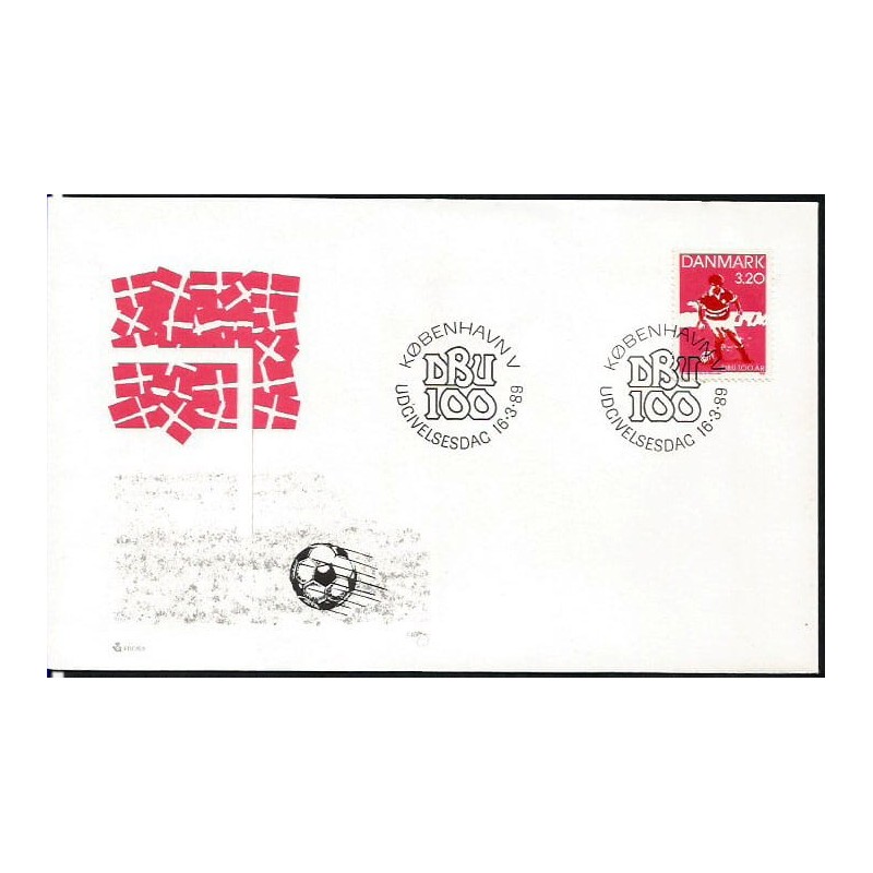 Dania 1989, Piłka nożna, DZPN, 100 lat. FDC