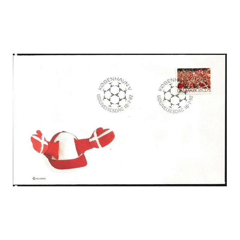 Dania 1992, Piłka nożna, ME, mistrzostwo Europy. FDC