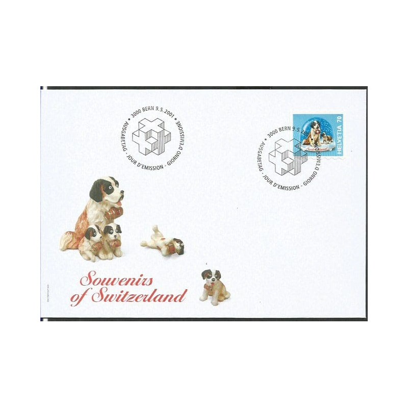 Szwajcaria 2001, Pies, zabawka. FDC
