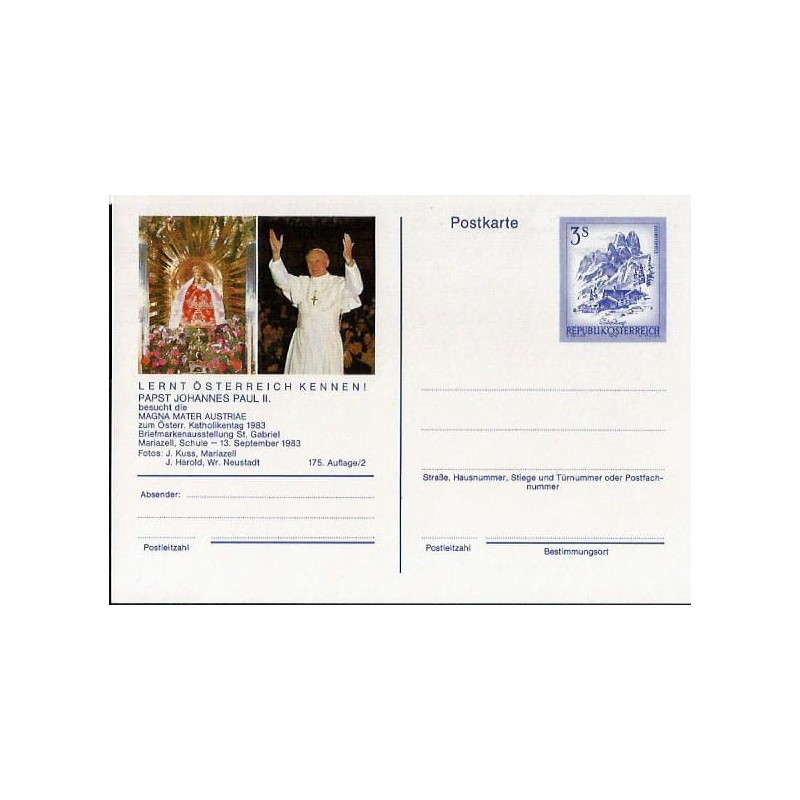 Austria 1983, Papież Jan Paweł II. Cp