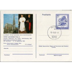 Austria 1983, Papież Jan Paweł II. Cp kasowane