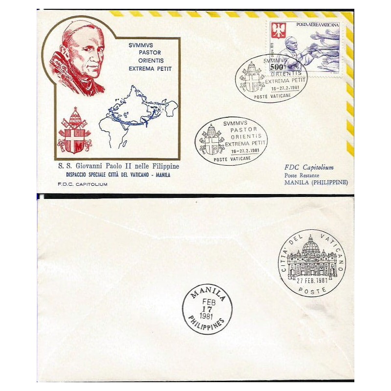 Watykan 1981, Papież Jan Paweł II, Filipiny. Lot