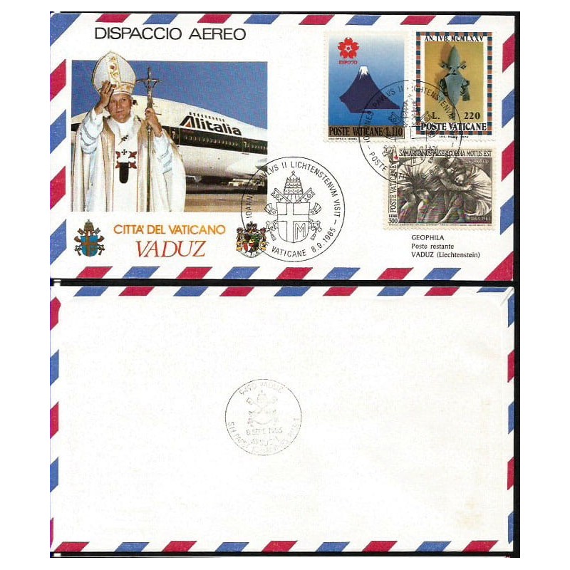 Watykan 1985, Papież Jan Paweł II, Liechtenstein. Lot