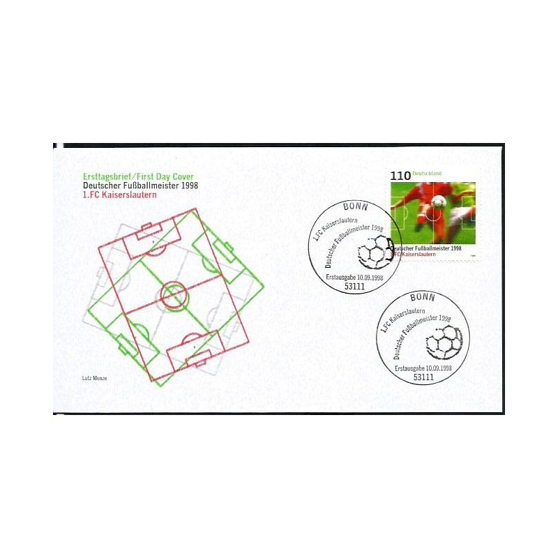 Niemcy 1998, Piłka nożna, Kaiserlsautern. FDC