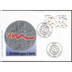 Niemcy 2001, UNI kongres, związku zawodowe, flagi. FDC