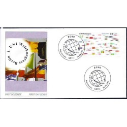 Niemcy 2001, UNI kongres, związku zawodowe, flagi. FDC