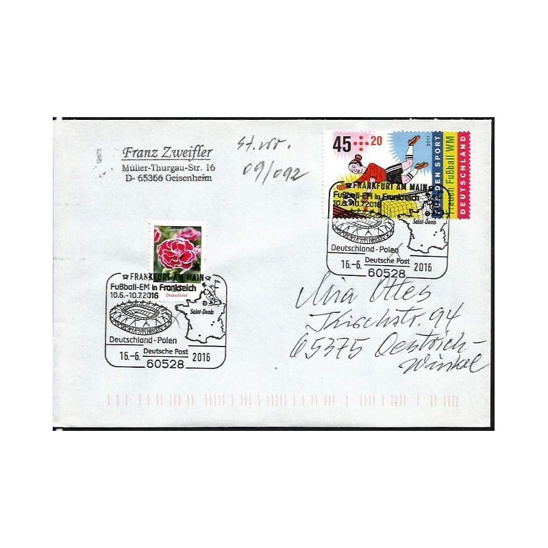 Niemcy 2016, Piłka nożna, mecz Polska Niemcy, ME Francja. Frankfurt