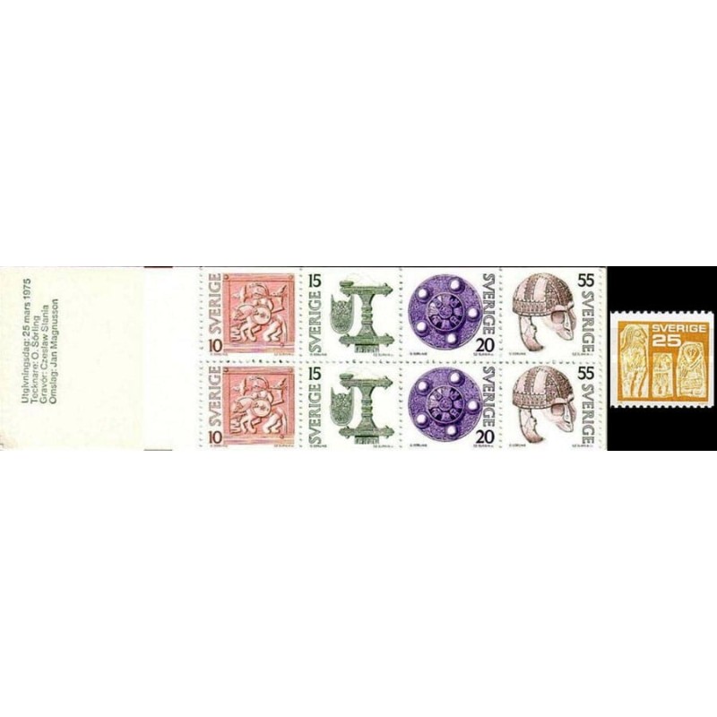 Szwecja 1975, Archeologia, Cz. SŁANIA, zeszycik **