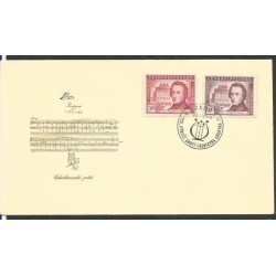 Czechosłowacja 1949, Muzyka: Chopin. FDC