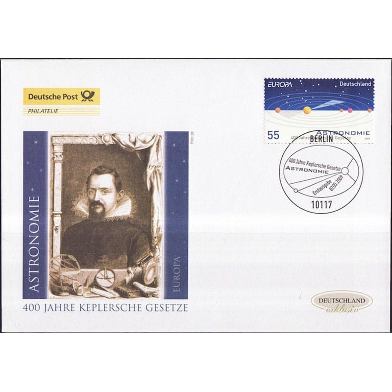 Niemcy 2009, J. Kepler, astronomia. FDC Berlin