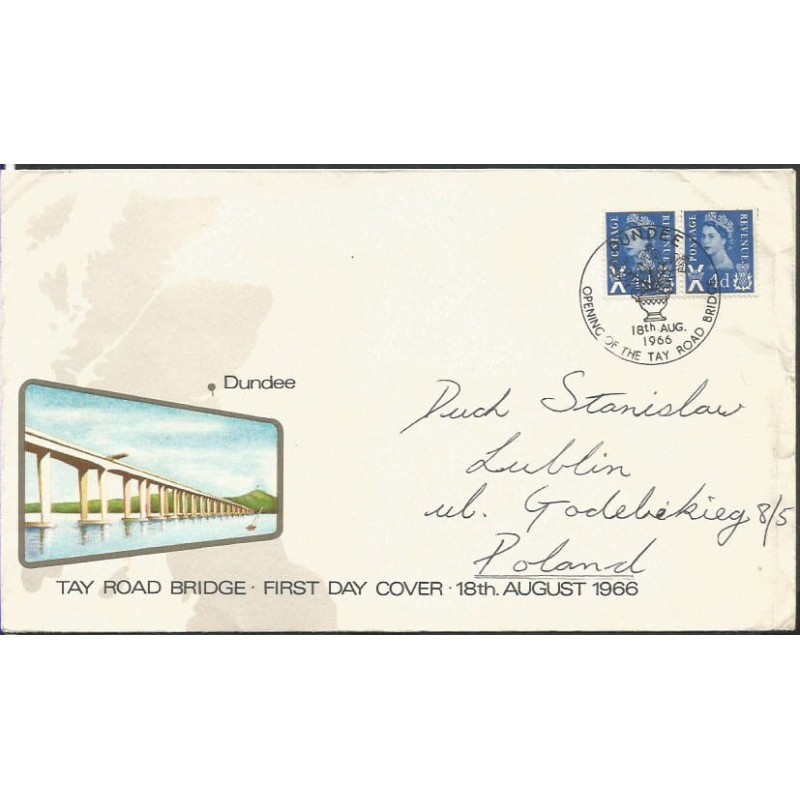 Wielka Brytania 1966, Most drogowy, motoryzacja. Dundee