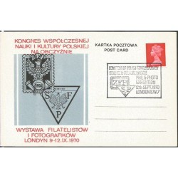 Wielka Brytania 1970, Nauka i sztuka polska, fotografia i filatelistyka. Londyn, ilustrowana kartka