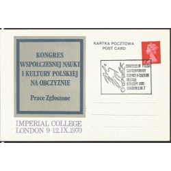 Wielka Brytania 1970, Nauka i sztuka polska. Londyn, ilustrowana kartka