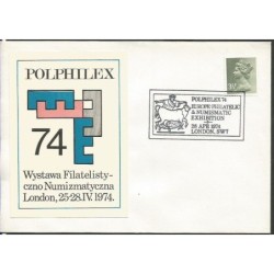 Wielka Brytania 1974, Europa, mitologia, numizmatyka, filatelistyka. Londyn, ilustrowana koperta