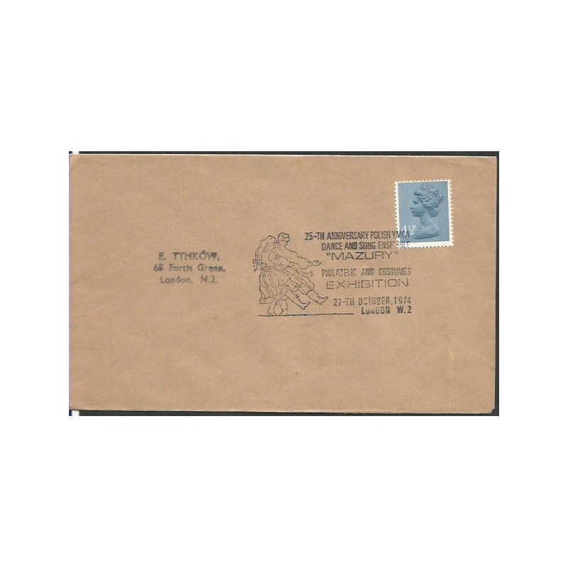 Wielka Brytania 1974, Mazury, zespół, taniec, muzyka. Londyn