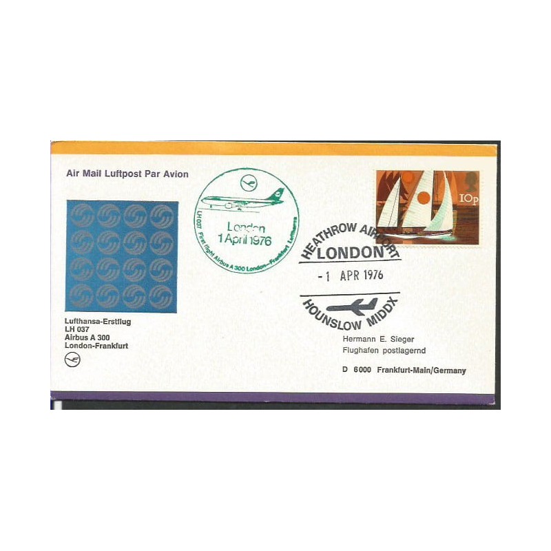Wielka Brytania 1976, Lot Londyn Frankfurt.