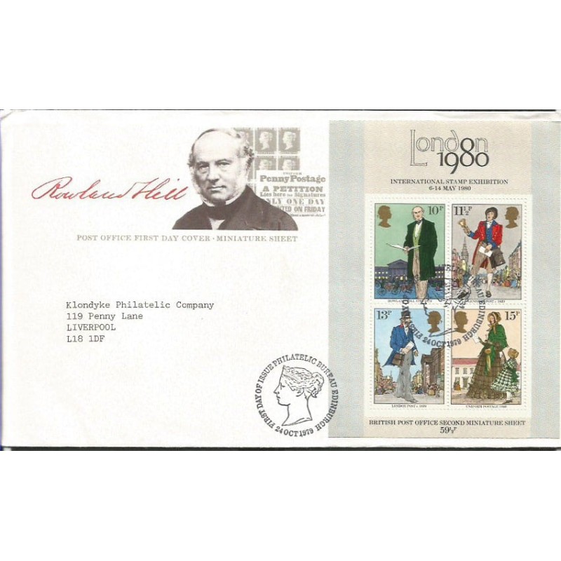 Wielka Brytania 1979, ŚWF Londyn. Rowland Hill. FDC