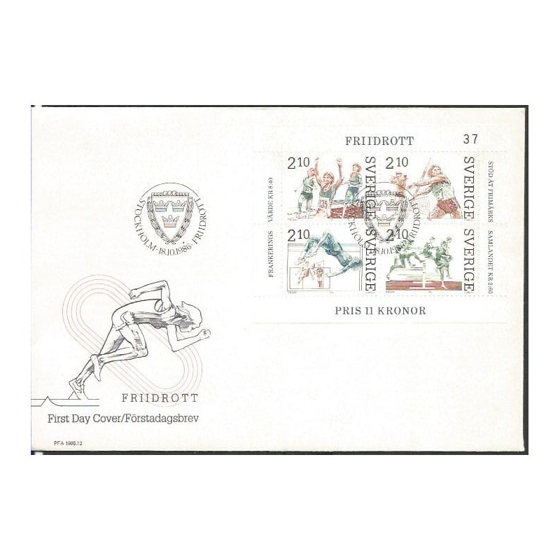Szwecja 1986, Sport. FDC