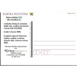 Kartka Leszno 2000, Bank pocztowy, giro, reklama