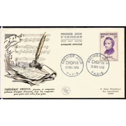 Francja 1956, Muzyka, F. Chopin. FDC