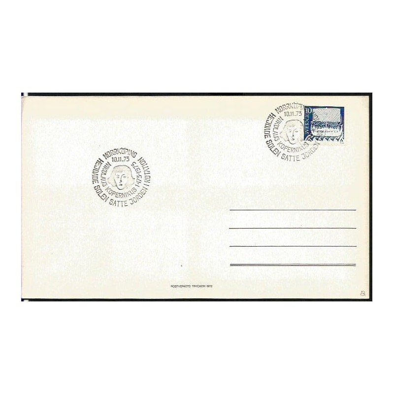 Szwecja 1973, M. Kopernik, astronomia. Sztokholm