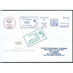 Francja 2007, Sesja MKOl Gwatemala, olimpiada Soczi. Frankatura mechaniczna ze stemplami dodatkowymi