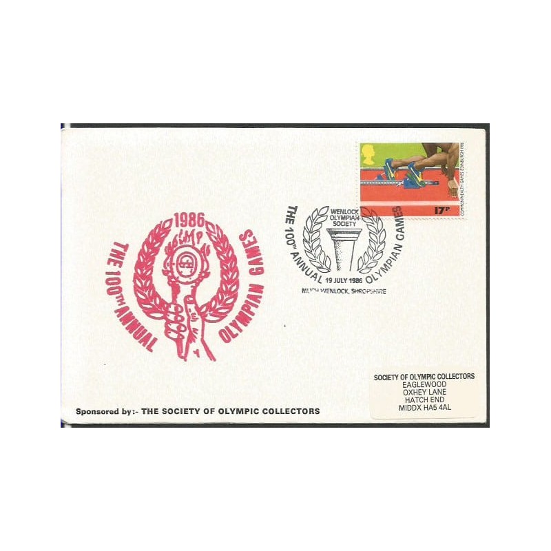 Wielka Brytania 1986, Olimpiada w Wenlock 1886-1986, prekursor igrzysk. Wenlock