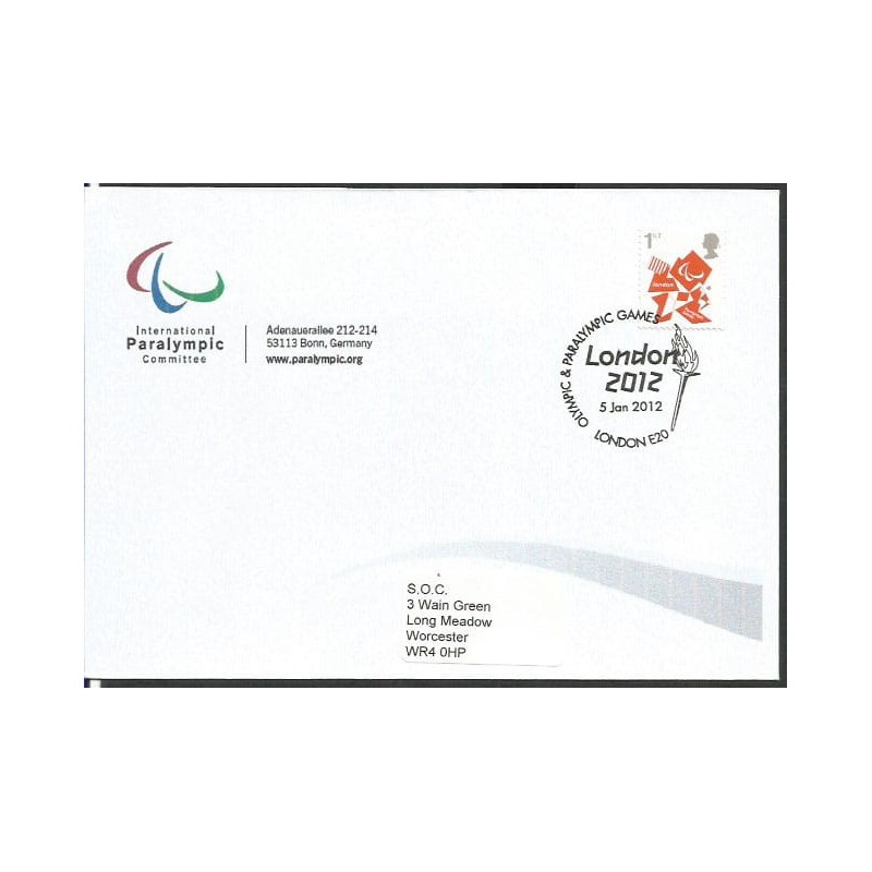 Wielka Brytania 2012, Letnia paraolimpiada Londyn. FDC