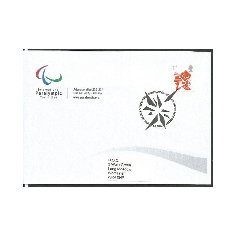 Wielka Brytania 2012, Letnia paraolimpiada Londyn. FDC