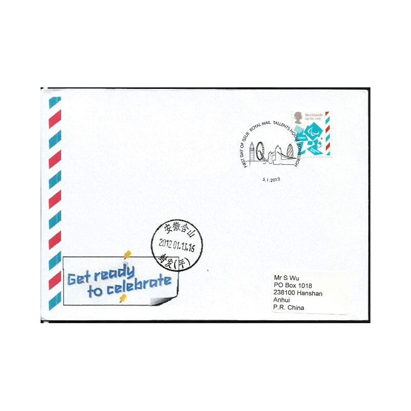 Wielka Brytania 2012, Letnia paraolimpiada Londyn. FDC