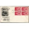 USA 1948, Clara Barton, Czerwony Krzyż, pielęgniarka. FDC z obiegu do Polski