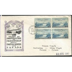 USA 1948, Most pokoju USA Kanada. FDC
