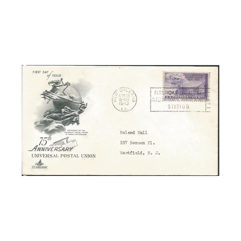 USA 1949, UPU, Światowy Związek Pocztowy. FDC