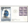 USA 1957, Statek, stocznia, pierwszy zbudowany statek w USA. FDC z obiegu do Polski